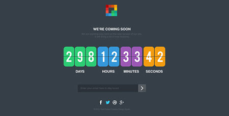 قالب صفحه در دست ساخت Pixp Countdown به صورت HTML