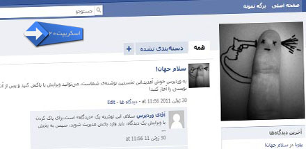قالب فارسی فیس بوک برای وردپرس