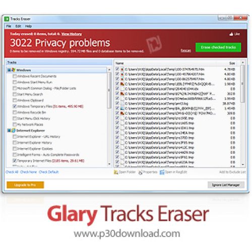 [نرم افزار] دانلود Glary Tracks Eraser v5.0.1.250 - نرم افزار پاکسازی تاریخچه مرورگر و سوابق و رد پا ها در ویندوز